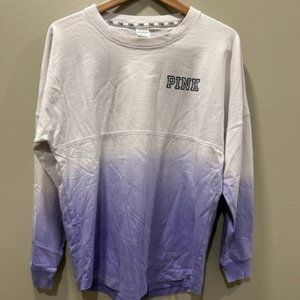 Pink by Victoria Secret Ombre Long Sleeve Shirt, Size Small